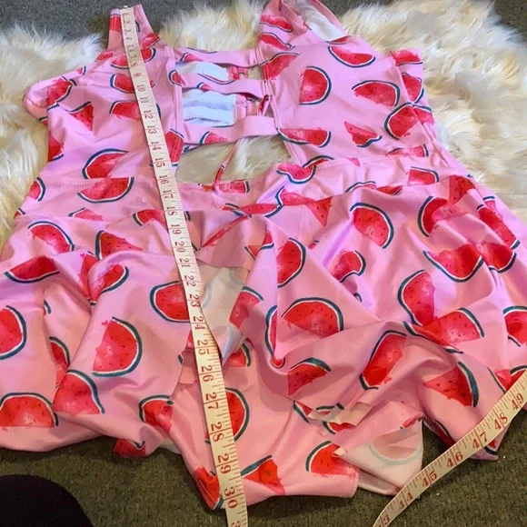 Fun Print ESPRLIA Halter Swimwear One Piece Pin up Tankini Swimwear2x 🩱🌊🌞 - Picture 8 of 8